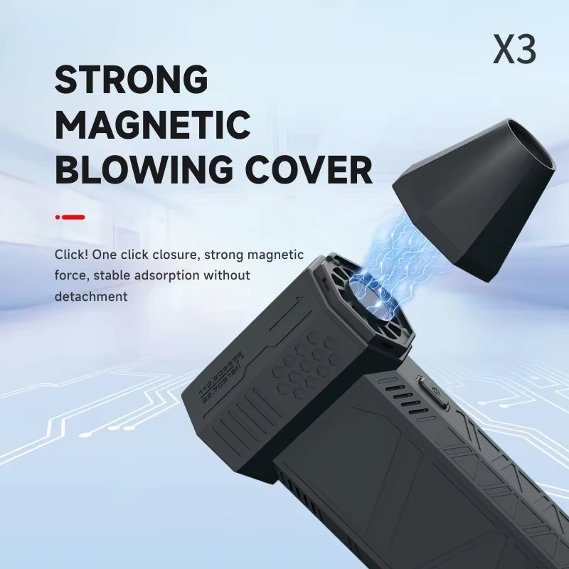 X3 Violent Air Blower Mini Turbo Jet Fan Handheld Brushless Motor 130,000 RPM Wind Speed 52M/S Industrial Duct Fan